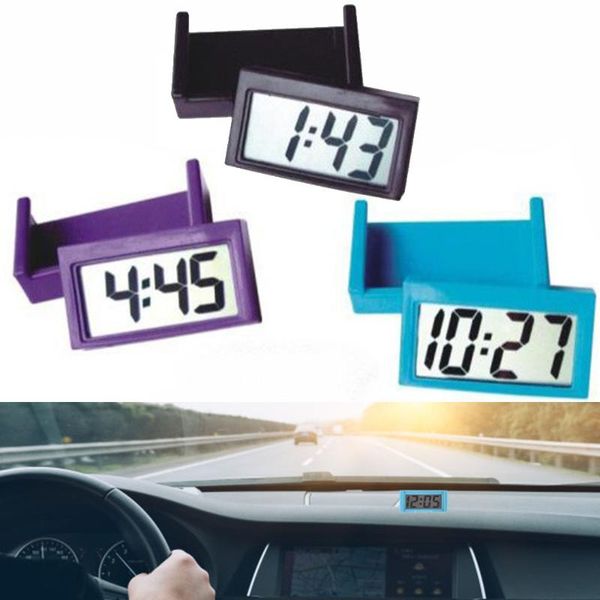 

wall clocks small self-adhesive car desk clock electronic watch gauges digital lcd screen [4]