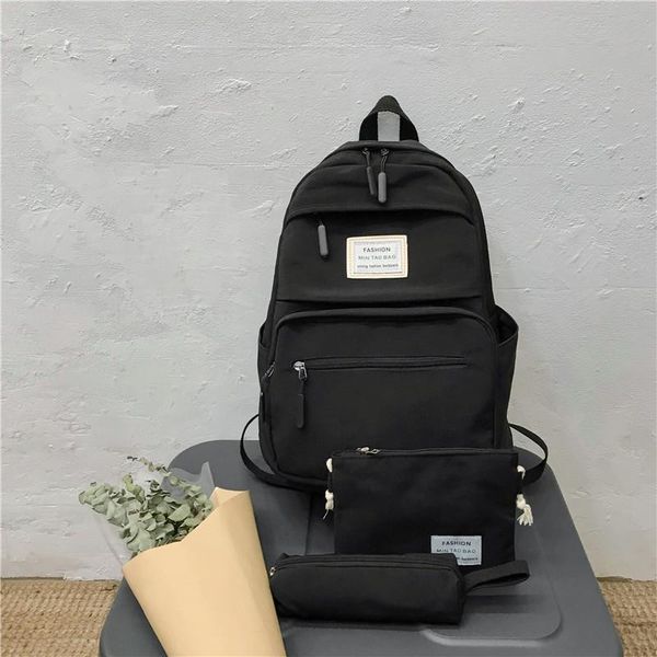 

3 set casual backpack lapschool bag cute for teenage girls women travel teen shoulder child mochilas
