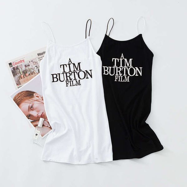 

dresses summer style casual letter embroidery color matching suspender dress women's bag hip skirt, Black;gray