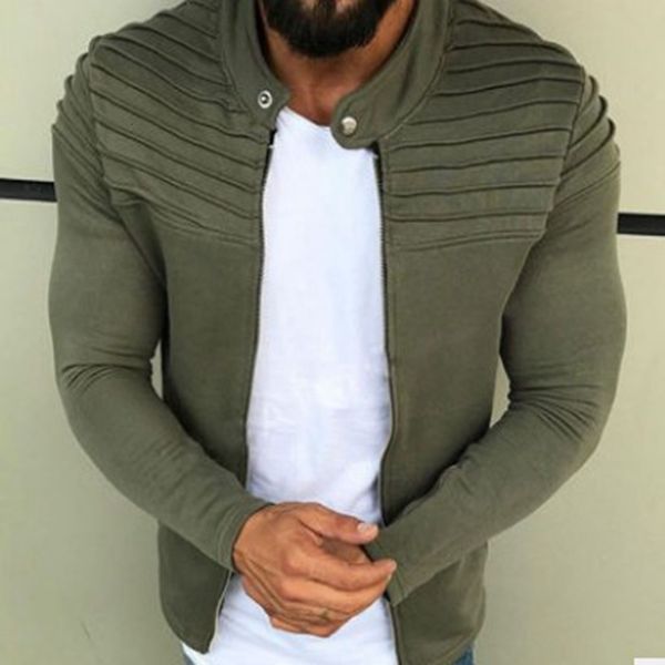 

men's jackets fashion winter casual slim warm coat outwear outfits zip up collar baseball overcoat hssl, Black;brown
