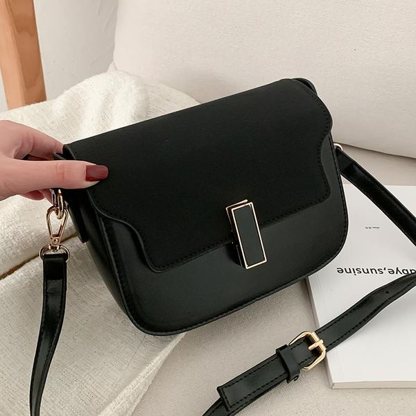 

cross body vintage scrub leather messenger bag fashion women lock handbag casual shoulder small crossbody bags for flap sac femme