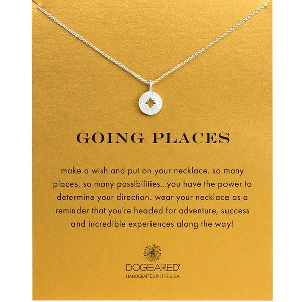 

fashion compass pendant necklaces with card gold color charm choker statement necklace vintage chokers for women girls jewelry gift, Silver