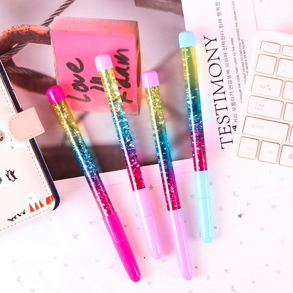 

pen creative stationery network red fairy ball tiktok, the same color floating sand , crystal , student supplies.