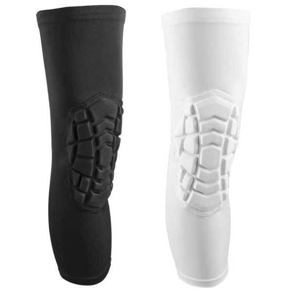 

elbow & knee pads honeycomb basketball volleyball sports pad brace protector leg sleeve, Black;gray