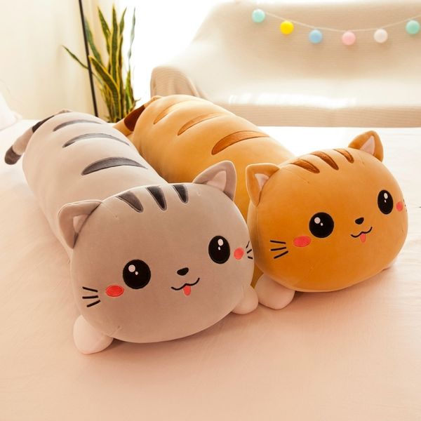 

new happy cat doll pillow doll plush toy girl gift strip