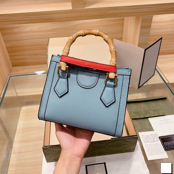 

new luxury fashion totes leather handbag vintage bamboo package one shoulder bags various styles different colors with the original box size