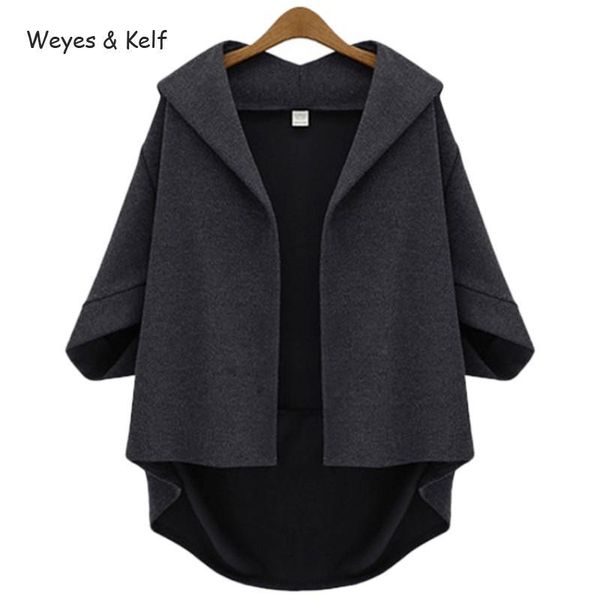 

women's trench coats weyes & kelf streetwear woolen coat open stit hooded female 2021 autumn classic women, Tan;black