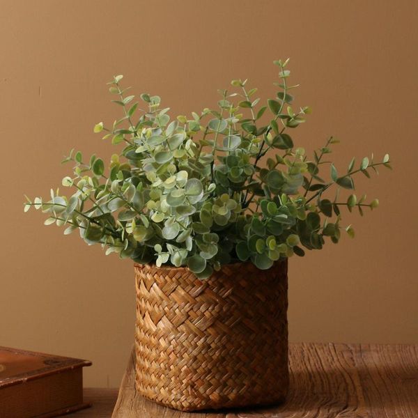 

decorative flowers & wreaths fake eucalyptus grass artificial plants arrangement accessories plastic small branches for home decoration