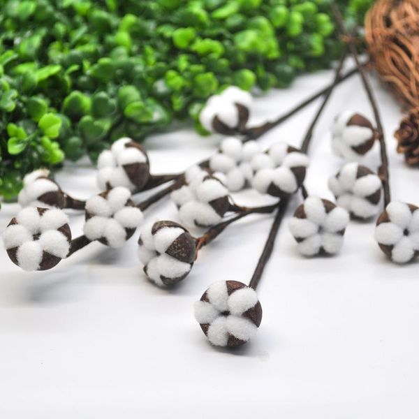 

decorative flowers & wreaths 1pcs artificial kapok head dried flower decoration plant diy wreath bouquet home wedding room living