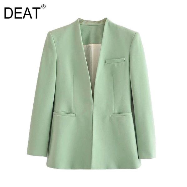 

women's suits & blazers [deat] 2021 spring fashion tide blazer long sleeve solid color no deduction temperament simple loose women coat, White;black