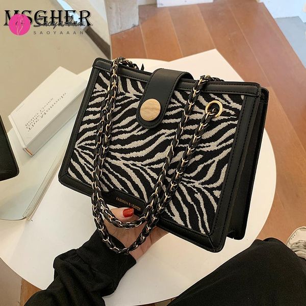 

shoulder bags animal pattern pu leather for women 2021 trend crossobody handbags female chain designer trending hand bag