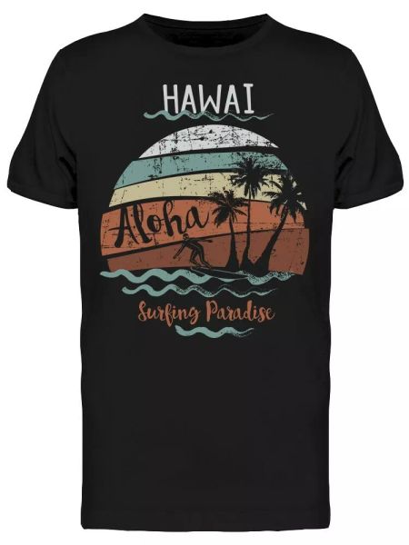 

Hawaii Surfing Paradise Tee Men's -Image by Shutterstock, White;black