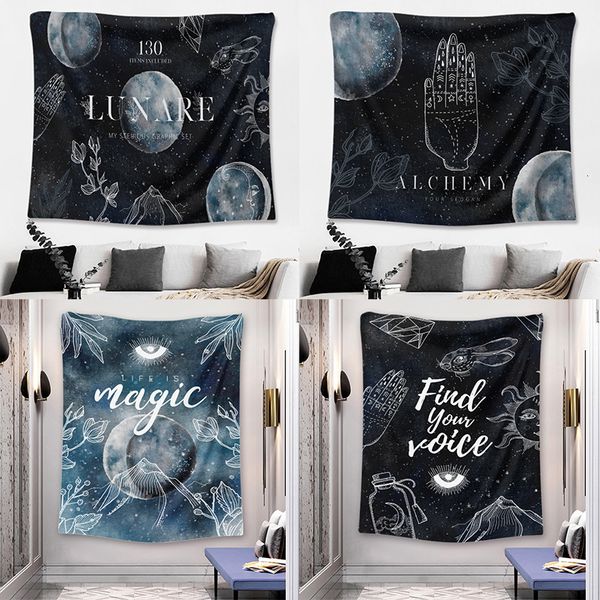 

painting line moon tapestry wall decoration home hanging cloth