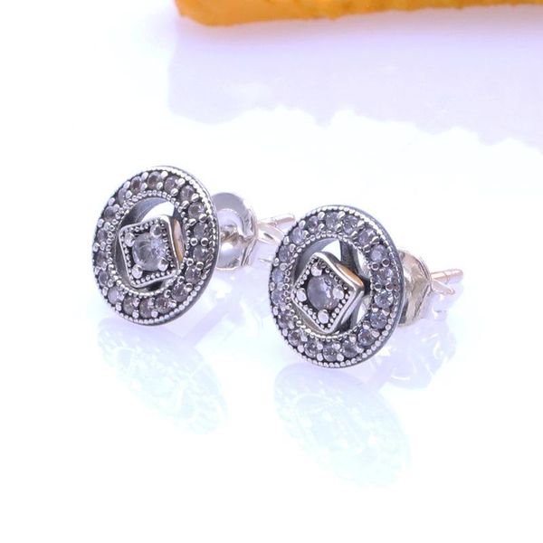 

other original 925 sterling silver earring vintage allure with crystal stud earrings 2-in-1 removable pan women gift jewelry, Golden;silver