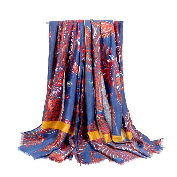 

scarves 2021 90*180cm autumn and winter scarf women's warm cashmere cloak split fashion travel po shawl, Blue;gray