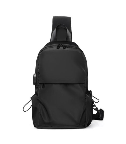 

duffel bags 2021 spring polyester gray chest bag usb charging tablet shoulder diagonal custom manufacturer