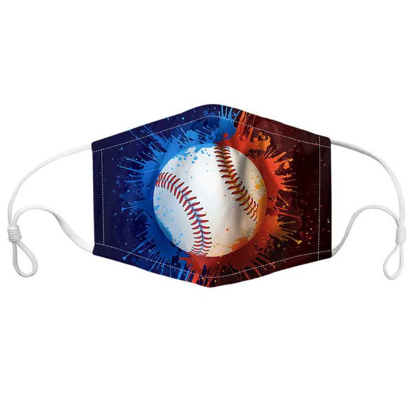 

mask sports basketball baseball football rugby printed washable