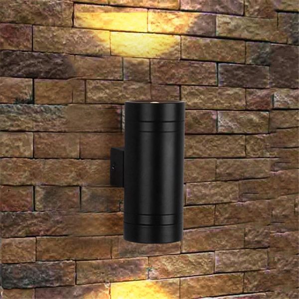 

thrisdar 6w cylinder outdoor led wall light waterproof up and down balcony column porch lamp villa corridor exterior lamps