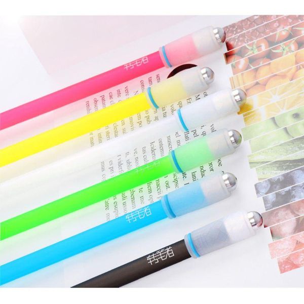 

gel pens flash glow spinning rotating pen with led light play game for kids children students toy school supplies