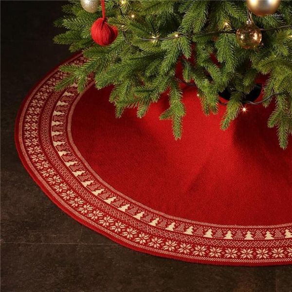 

christmas decorations tree skirts floor mats exquisite knitted woolen shawl retro skirt year xmas party home decoration carpet