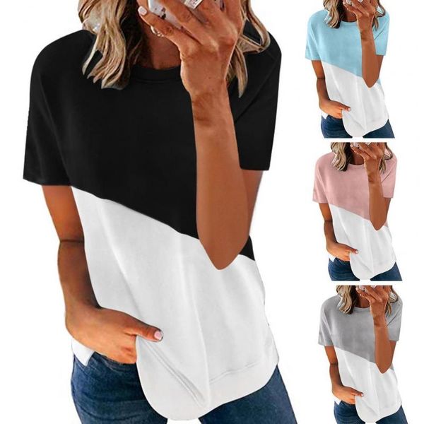 

shirt chic rectangle shapes soft casual tee shirts tunic for daily wear women's t-shirt, White