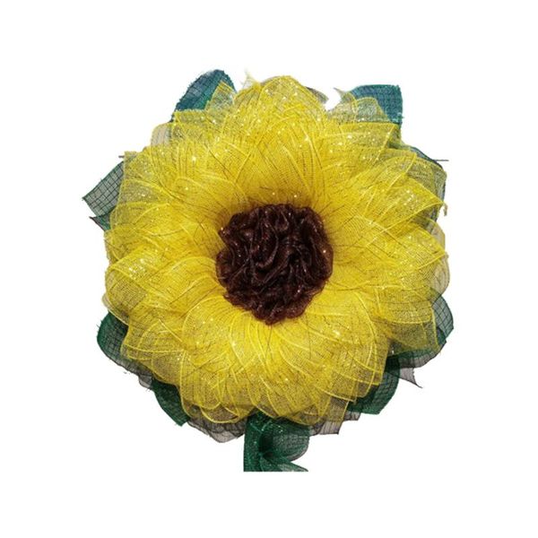 

artificial sunflower wreaths door wall hanging wearth simulation garland for wedding party home decorations #lr3 decorative flowers