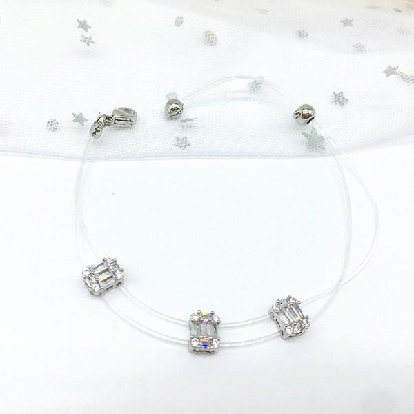 

charm bracelets the latest transparent crystal wire copper gold-plated pendant bangles jewelry cord pure handmade bracelet women's acce, Golden;silver