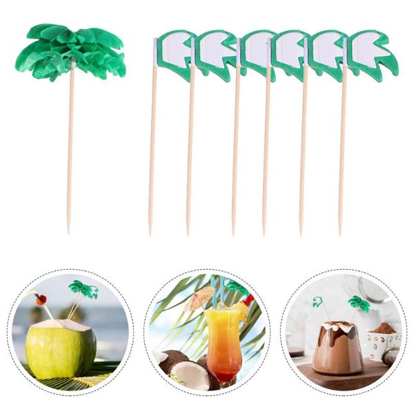 

decorative flowers & wreaths 50pcs coconut tree cake picks decor ers fruit