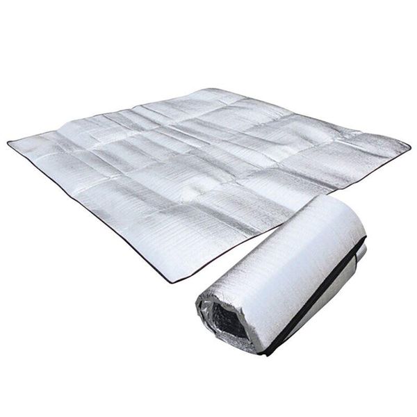 

outdoor pads portable foldable folding sleeping mattress beach mat pad waterproof aluminum foil eva camping picnic inflatable tapete