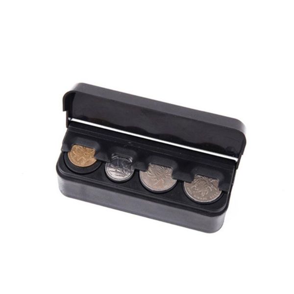 

car coin box loose change storage case money bank holder (black) organizer