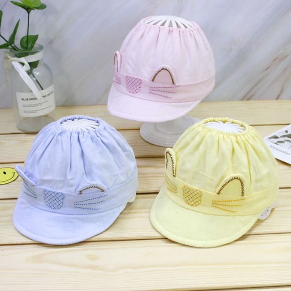 

children's hat spring and summer baby korean version empty cap born sun cute, Yellow