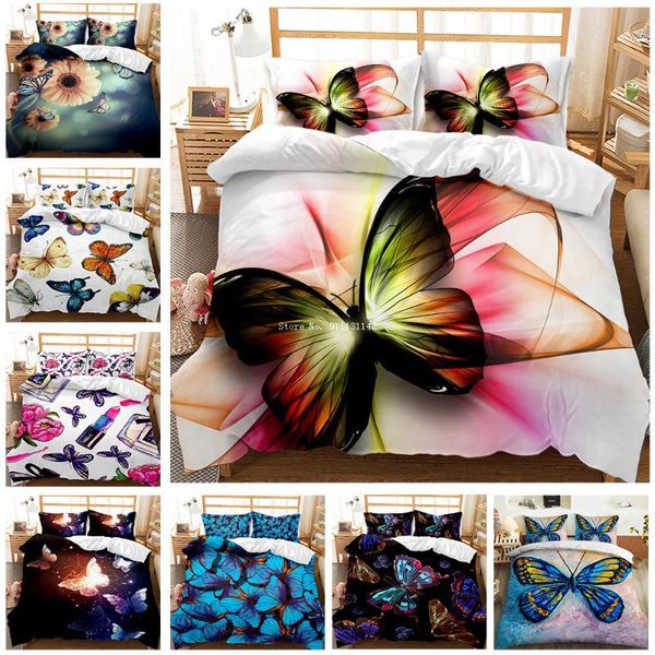 

bedding sets fantasy color butterfly print set 3d girl bedroom decorative quilt pillowcase household items single double