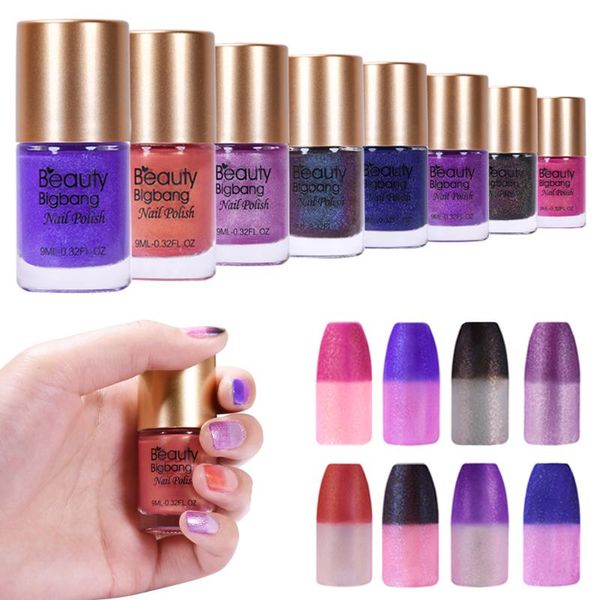 

nail polish 9ml glitter temperature color changing thermal lacquer art change varnish design gel