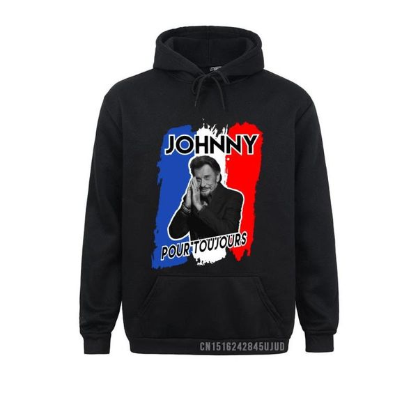 

men's hoodies & sweatshirts johnny hallyday forever vintage sweatshirt men rock music male sportswear hoody plus size basic coats costu, Black