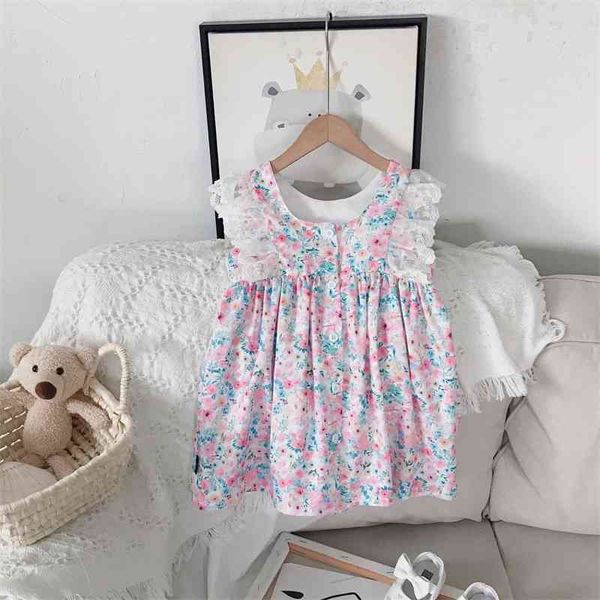 

summer arrival girls fashion floral blouses kids korean design children clothes 210528, White;black