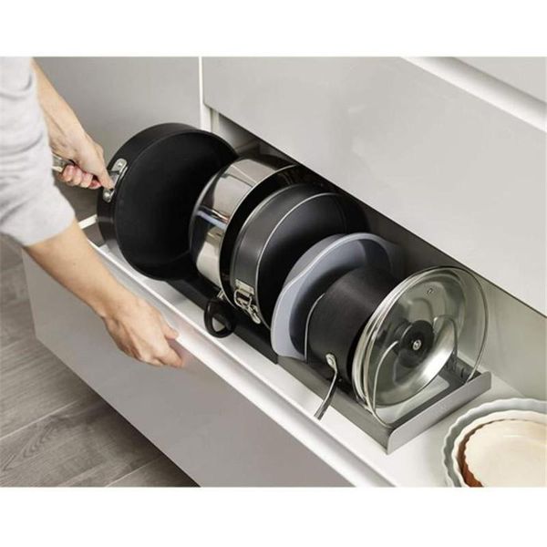 

hooks & rails pot storage rack box with structure adjustable compartments bakeware holder kitchen holders for dinner lunch