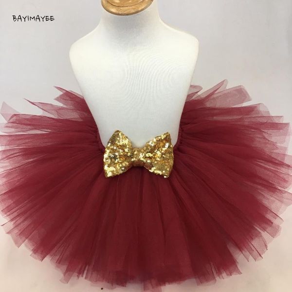 

skirts cute baby girls tutu skirt infant fluffy tulle ballet tutus pettiskirts with gold sequin bow kids birthday party costume, Blue