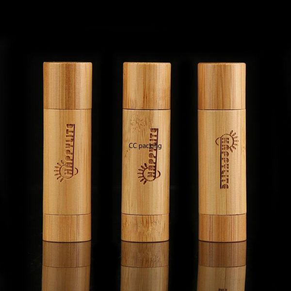 

3ml 5ml 12.1mm handmade bamboo lipstick tube diy empty lip cosmetic packaging container with black chapsticks inner pipe storage bottle bott