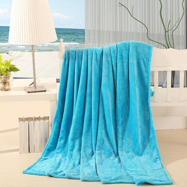 

towel flannel blanket bedding winter warm and comfortable solid color blankets travel sofa/air/bedding bed sheet queen size