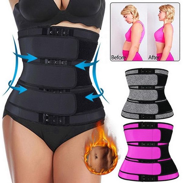 

women's shapers neoprene sauna waist trainer corset sweat belts for women body shaper slimming weight loss compression trimme belt, Black;white