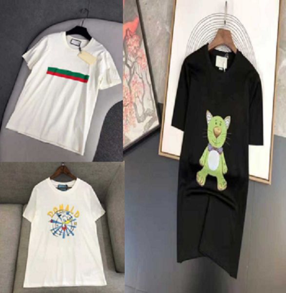 

2021 designer pure cotton new o-neck short-sleeved t-shirt mens t-shirt casual style sports mens t-shirt, White;black