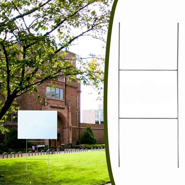 

sturdy double h frame metal stakes yard signs holder sign fit 4mm or 5mm corrugated panel frames
