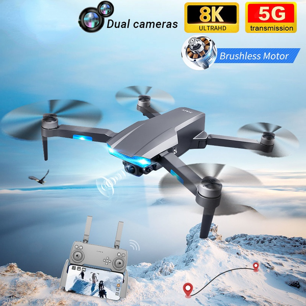

new s106 drone 4k hd dual camera 5g wifi fpv rc quadcopter professional dron brushless motor toys for boys flying distance 1200m