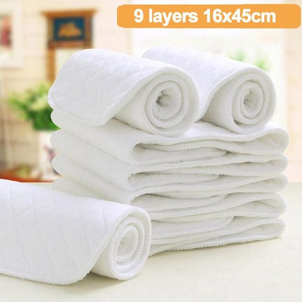 

cloth diapers 10pcs washable cotton baby diaper inserts soft super absorption reusable liner breathable nappy