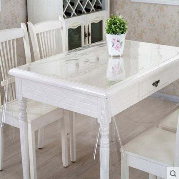 

table cloth [only for israel user]clear crystal pvc tablecloth soft glass transparent plastic picnic kitchen dining room decor