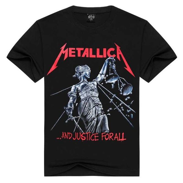 

new men's fashion short sleeve metallica american metal nuclear band rock t-shirt, White;black