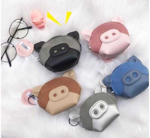Moeda de bolsa desenhos animados bolsas 2021 versão coreana Bonito porco crianças mini bolsa de maloque saco de armazenamento cartão