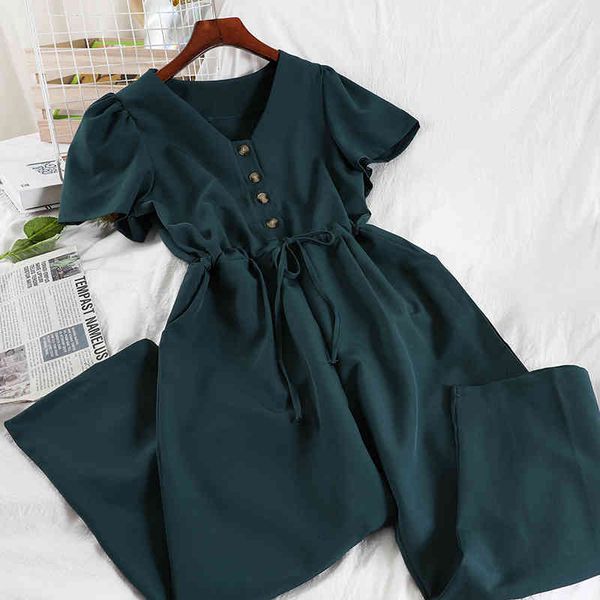 

casual dresses korean casual vintage jumpsuits high waist loose jumpsuit harem ruffles overalls for women l6ot, Black;gray