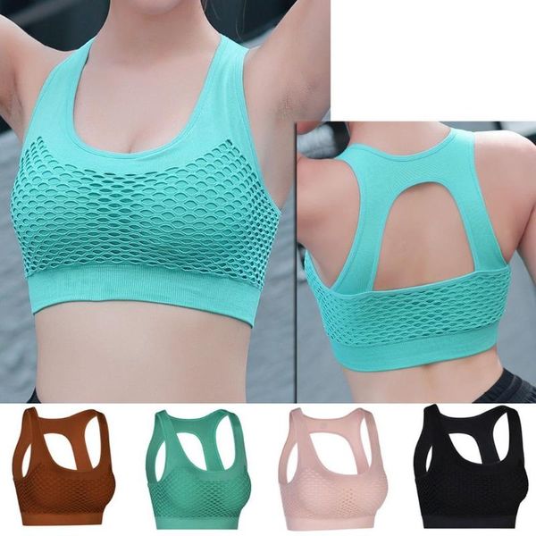 

gym clothing women casual solid o-neck sleeveless mesh patchwork short vest slim sporting soft and breathable material. bra, White;black