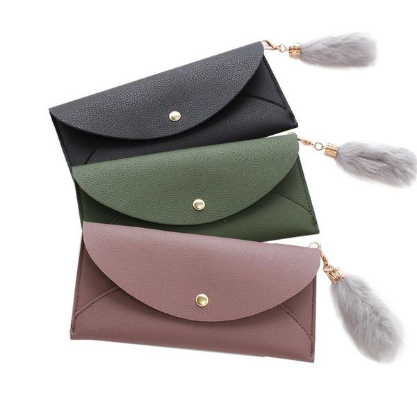 

wallets 2021 ladies wallet women long korean students simple personality multifunctional ultra-thin clutch bag, Red;black